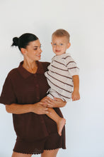 Load image into Gallery viewer, Espresso Stripe - Button Down Set