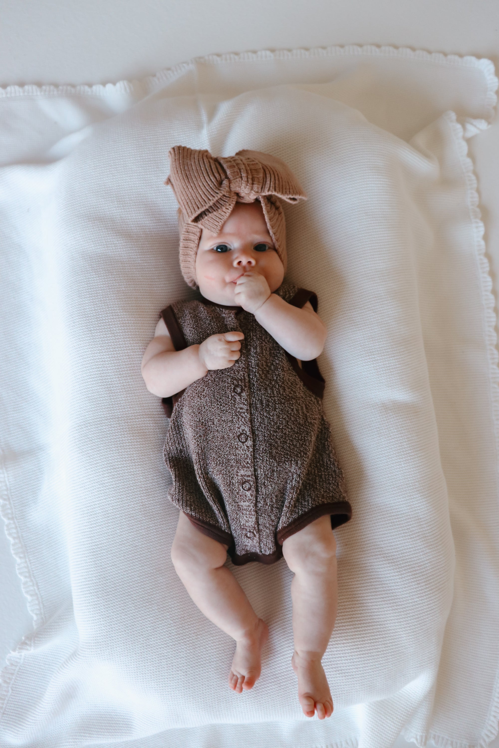 Sprinkle Knit Romper - Espresso