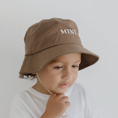 'Mini' Bucket Hat - Brown (Toddler Size)