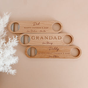 Personalised Wooden Bottle Opener