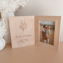 Load image into Gallery viewer, &#39;Our First Father&#39;s Day 2024&#39; Personalised Wooden Photo Frame