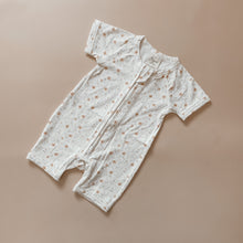 Load image into Gallery viewer, Short Sleeve Baby Zip Growsuit