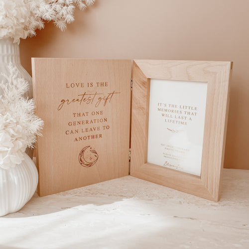 'Love is the Greatest Gift' Quote Wooden Photo Frame