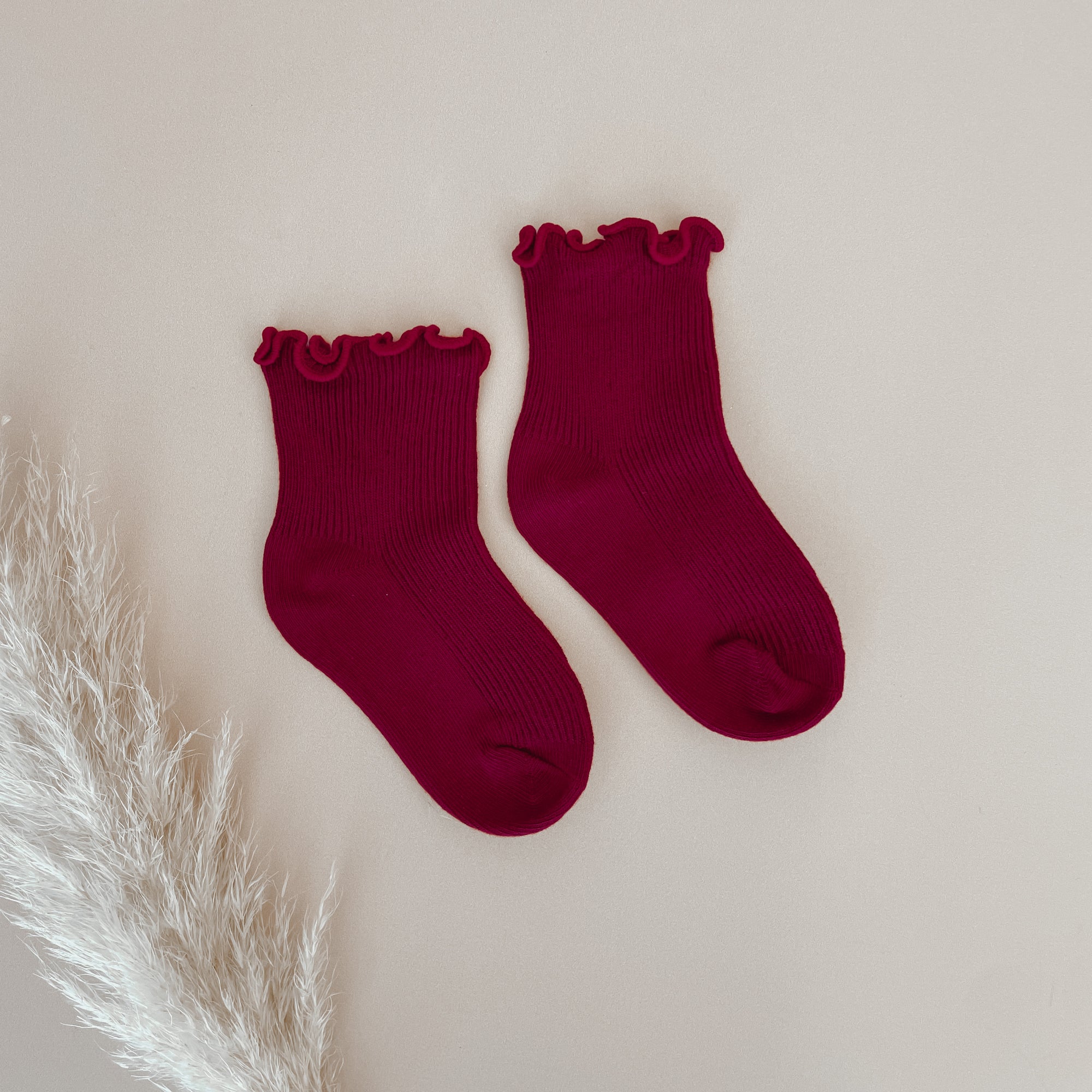 Red Frill Socks
