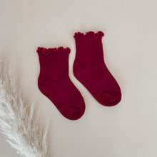 Load image into Gallery viewer, Red Socks - (Frill or Scrunch)