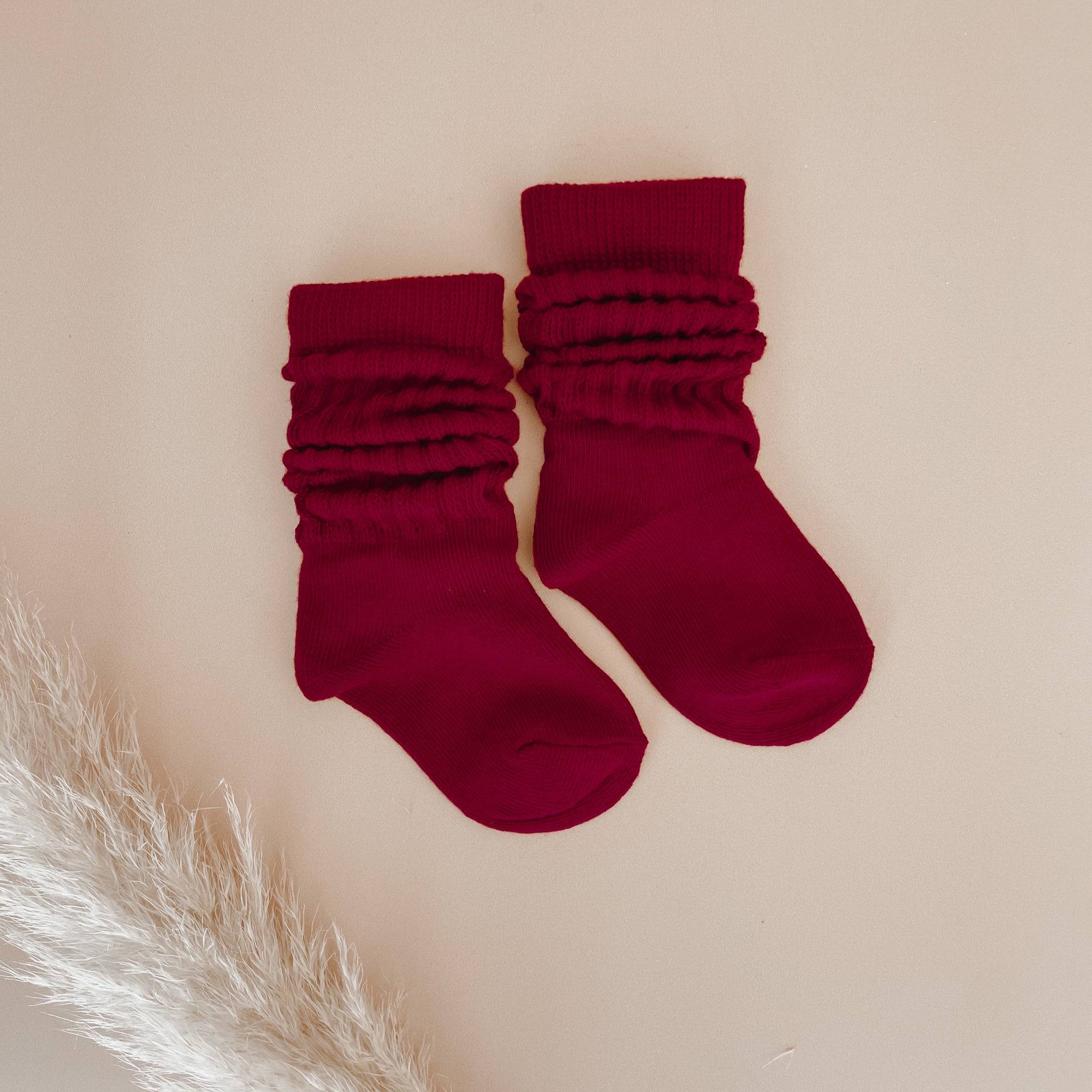 Red Scrunch Socks