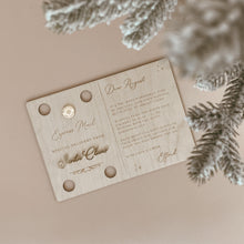 Load image into Gallery viewer, Wooden Elf Arrival Postcard - Personalisation Available