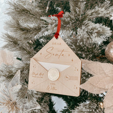 Load image into Gallery viewer, &#39;Letter To Santa&#39; Wooden Envelope Ornament - Personalisation Available