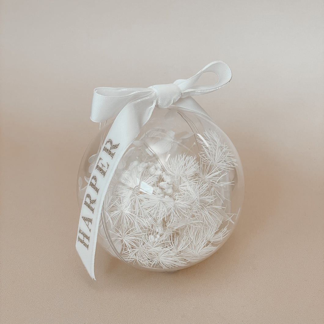 Personalised Dried Floral Bauble