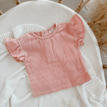Load image into Gallery viewer, Strawberry Muslin Ruffle Tee