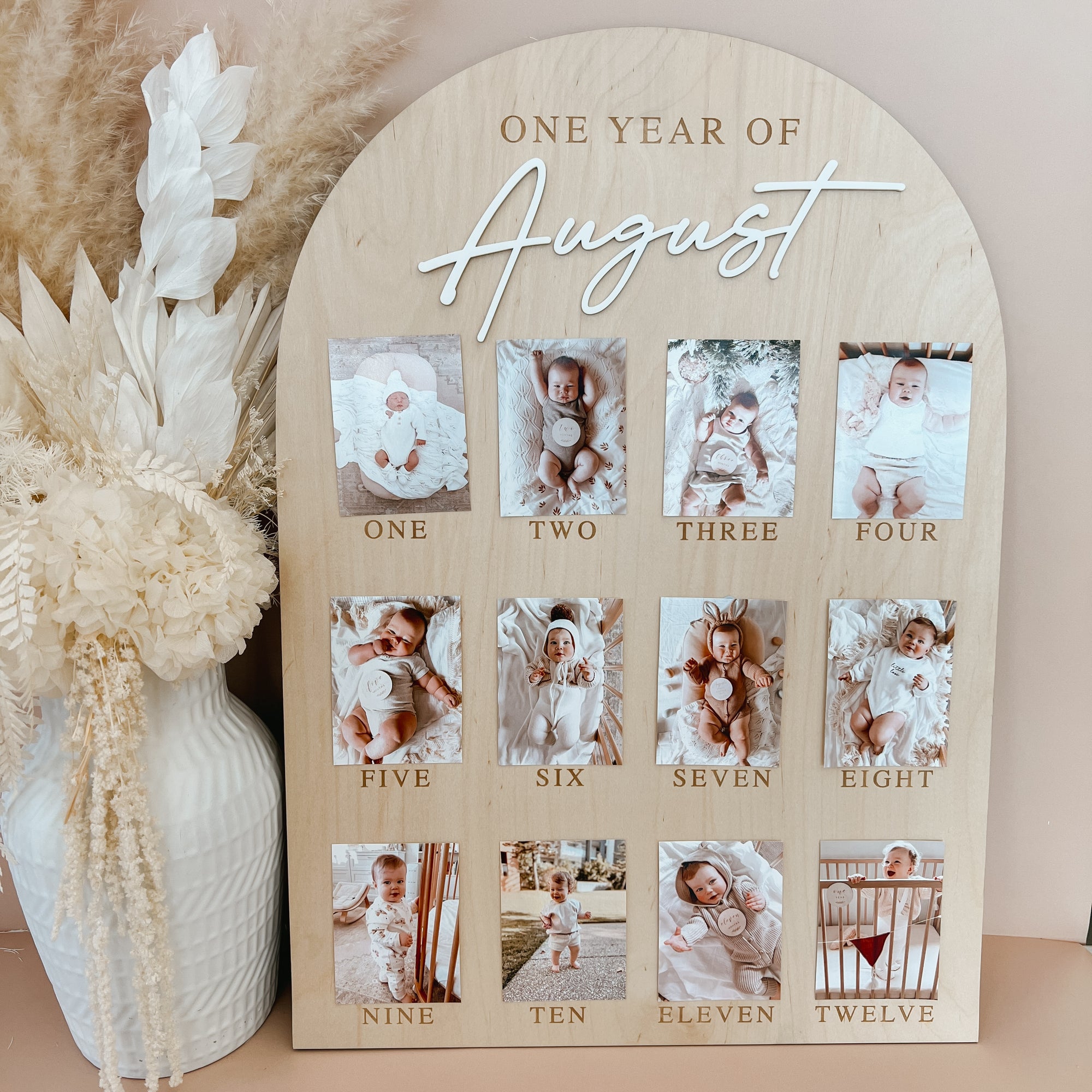 'One Year Of' Personalised First Birthday Board
