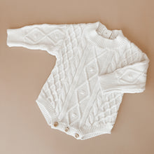 Load image into Gallery viewer, Long Sleeve Cable Knit Romper