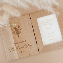 Load image into Gallery viewer, &#39;Our First Mother&#39;s Day 2024&#39; Wooden Photo Frame