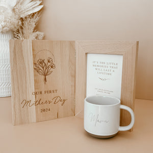 'Our First Mother's Day 2024' Wooden Photo Frame