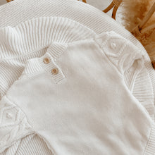 Load image into Gallery viewer, Long Sleeve Cable Knit Romper
