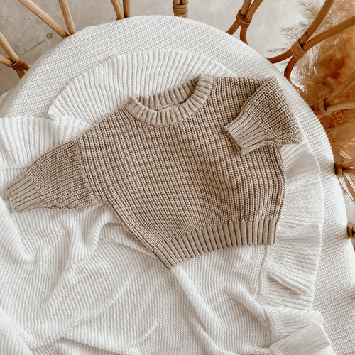 Mini Knit Sweater - Fawn