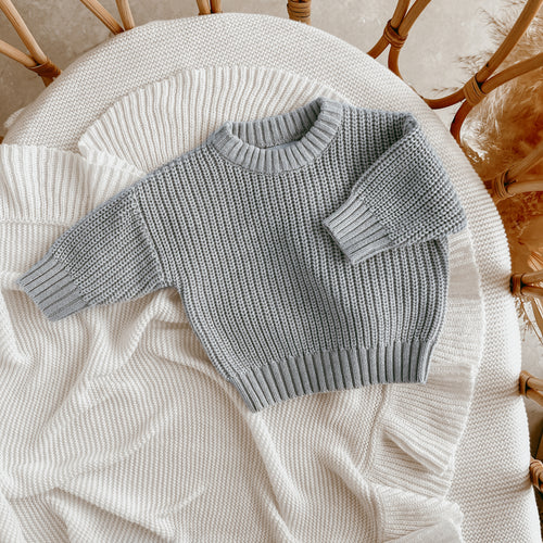 Mini Knit Sweater - Powder Blue