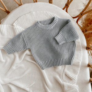 Mini Knit Sweater - Powder Blue