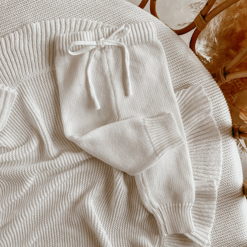 Mini Knit Pants - Milk