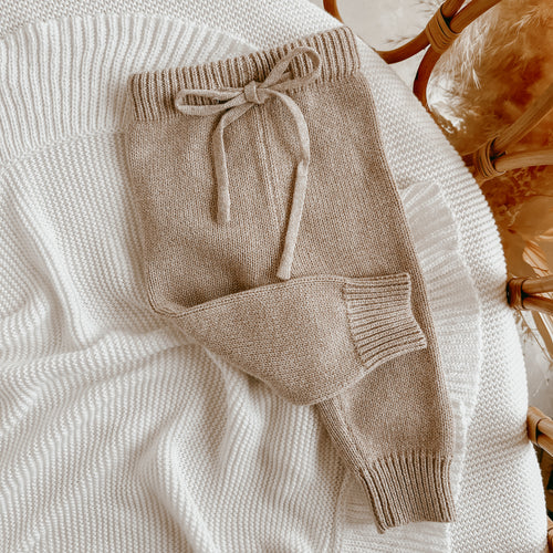 Mini Knit Pants - Fawn