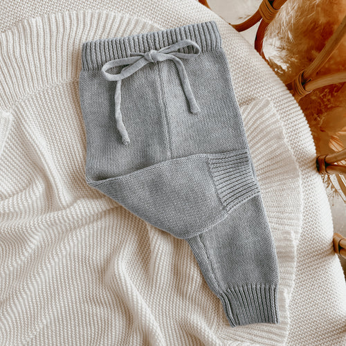 Mini Knit Pants - Powder Blue