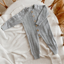 Load image into Gallery viewer, Ribbed Knit Romper - Powder Blue