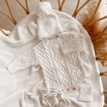 Load image into Gallery viewer, Long Sleeve Cable Knit Romper