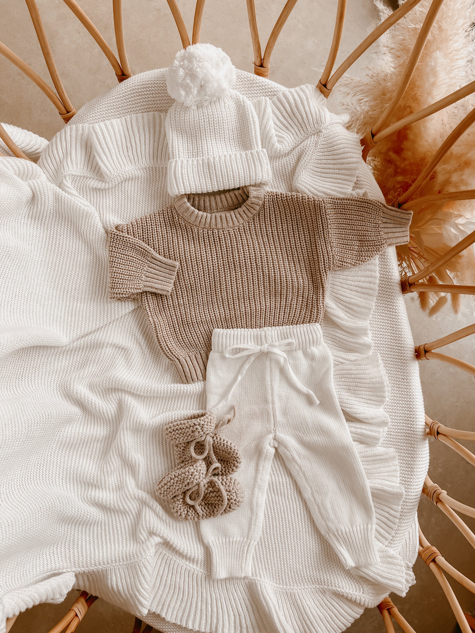 Mini Knit Pants - Milk