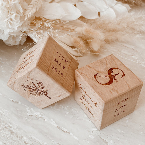 Personalised Baby Keepsake Cube