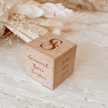 Load image into Gallery viewer, Personalised Baby Keepsake Cube