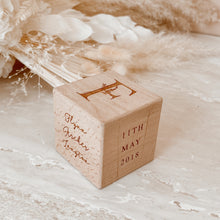 Load image into Gallery viewer, Personalised Baby Keepsake Cube