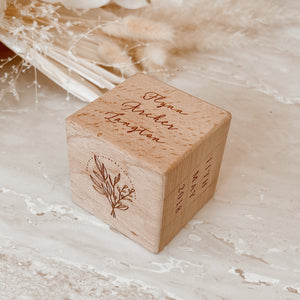 Personalised Baby Keepsake Cube