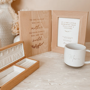 Mother's Day 'You Are My World' Quote Wooden Photo Frame