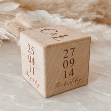 Load image into Gallery viewer, Personalised Wedding Keepsake Cube