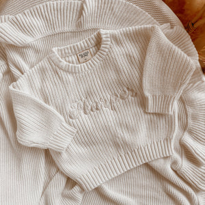 Mini Knit Sweater - Milk