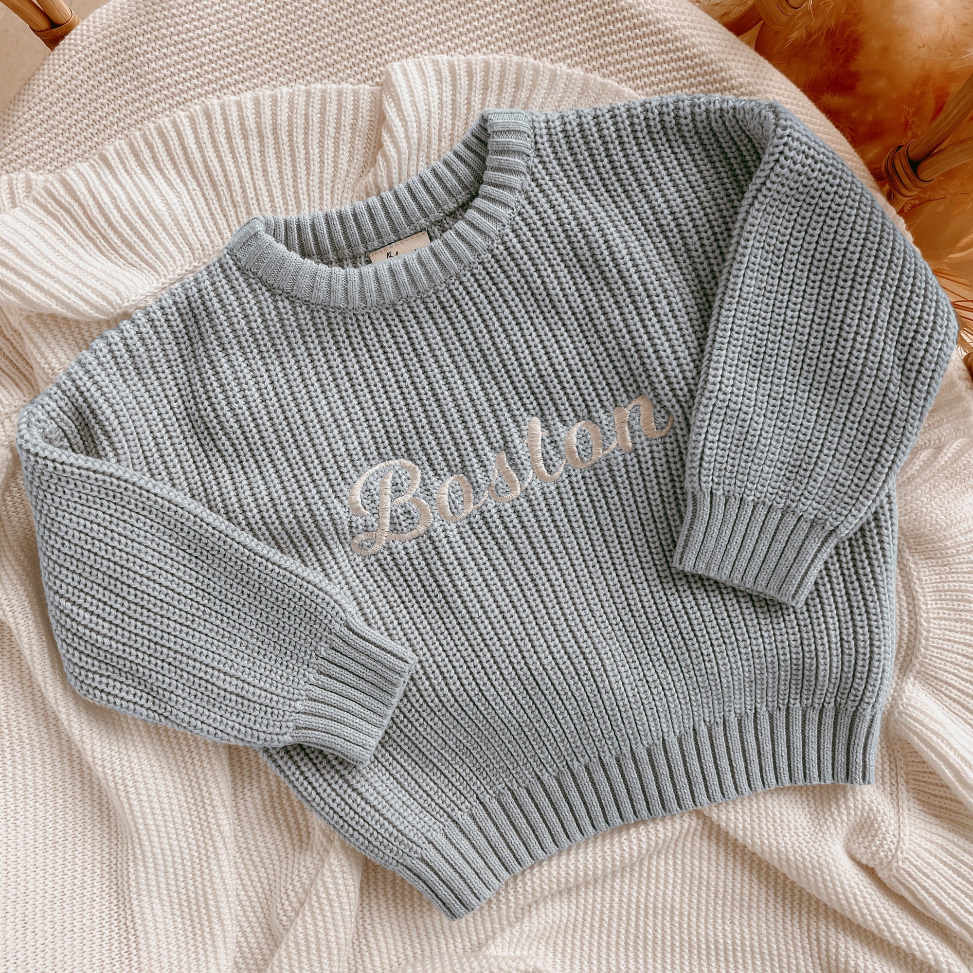 Mini Knit Sweater - Powder Blue