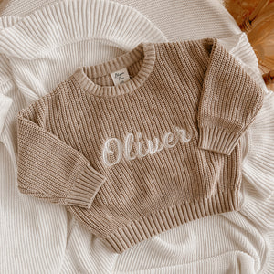 Mini Knit Sweater - Fawn