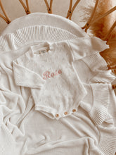 Load image into Gallery viewer, The Mabel Pointelle Knit Romper - Milk