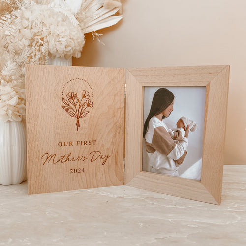 'Our First Mother's Day 2024' Wooden Photo Frame