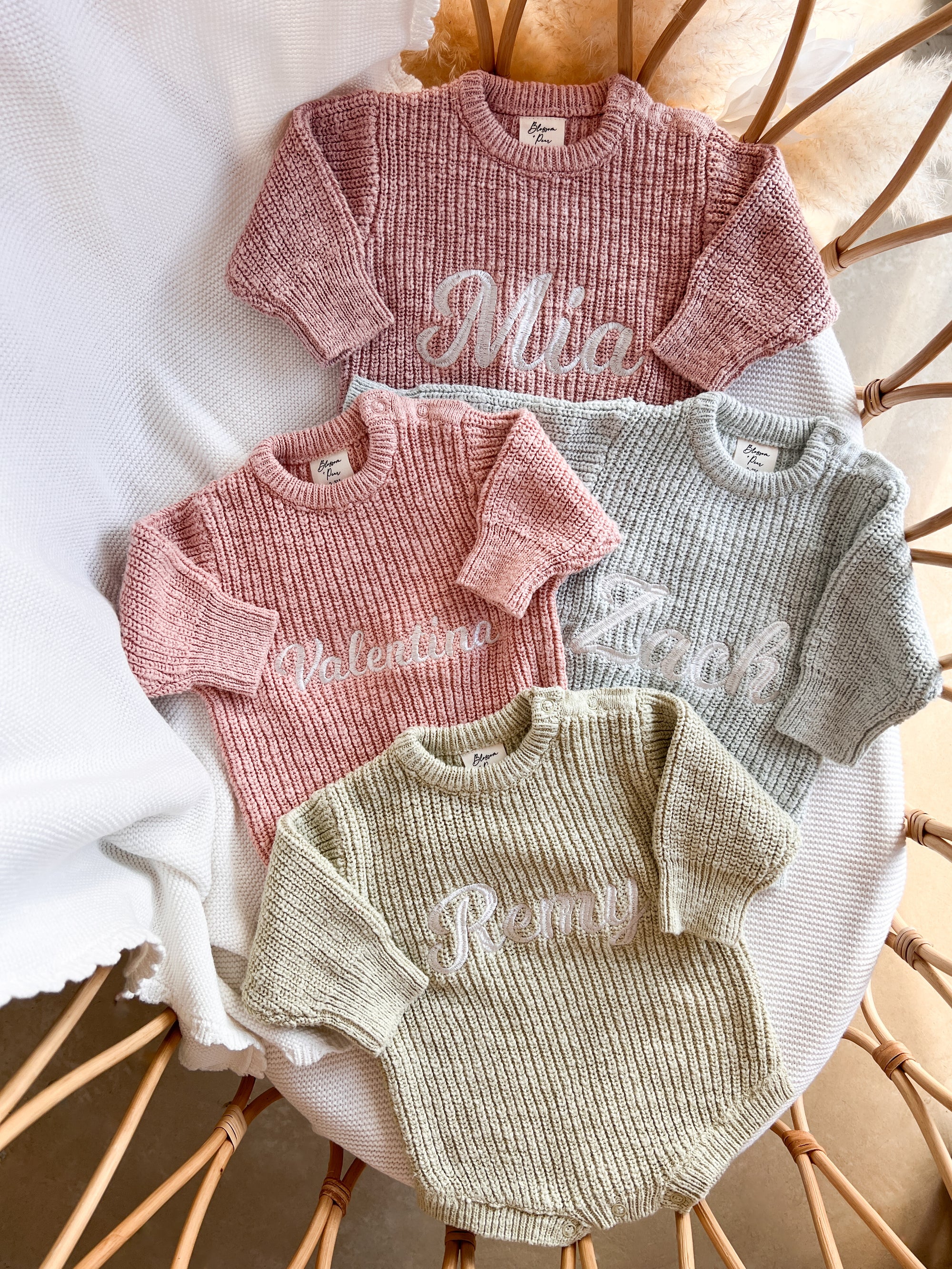 Honey Chunky Knit Romper &amp; Bonnet Bundle