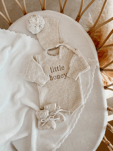 Chunky Knit Bonnet - Honey - PRE ORDER - Est. Dispatch Date Mid-June