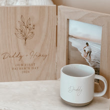 Load image into Gallery viewer, &#39;Our First Father&#39;s Day 2025&#39; Personalised Wooden Photo Frame