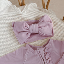 Load image into Gallery viewer, Ribbed Bamboo Topknot - Violet Purple - PRE ORDER - Est. Dispatch Date Early April