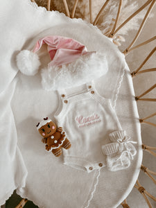 Velvet Santa Hat - Blush