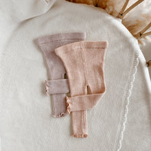 Load image into Gallery viewer, Frill Ribbed Knit Leggings - Pink Lemonade
