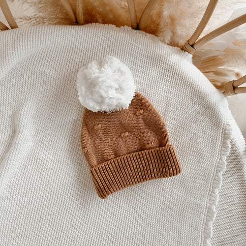 Mini Knit Beanie - Pudding