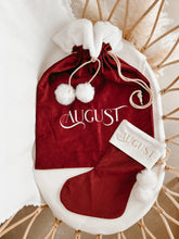 Load image into Gallery viewer, Personalised Holiday Velvet Stocking