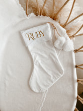 Load image into Gallery viewer, Personalised Holiday Velvet Stocking
