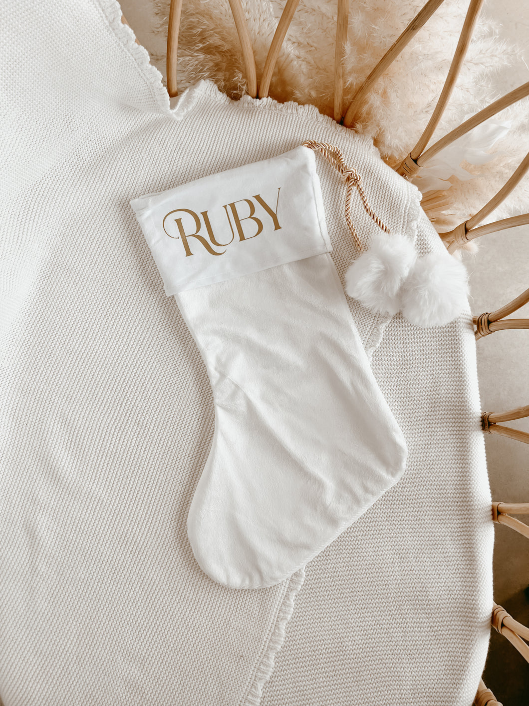 Personalised Holiday Velvet Stocking (2024 Design)