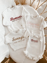 Load image into Gallery viewer, Personalised &#39;First Christmas&#39; Bubble Romper - Short Sleeve